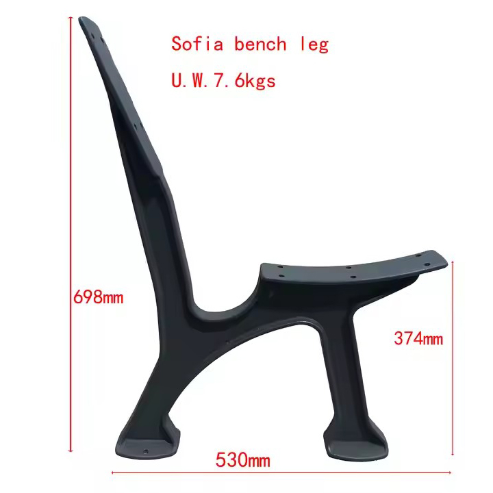 Outdoor Cast Iron Bench Leg HS-B007, Cast Iron Bench Leg